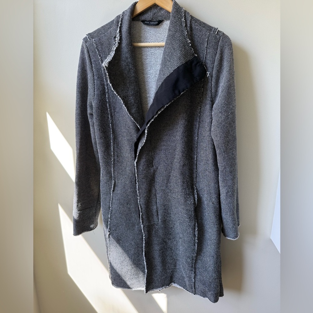 RON TOMSON Asymmetric Rebel Cardigan Sweater long Sustainable Modern Luxury 38 M